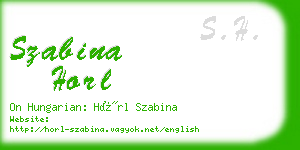 szabina horl business card